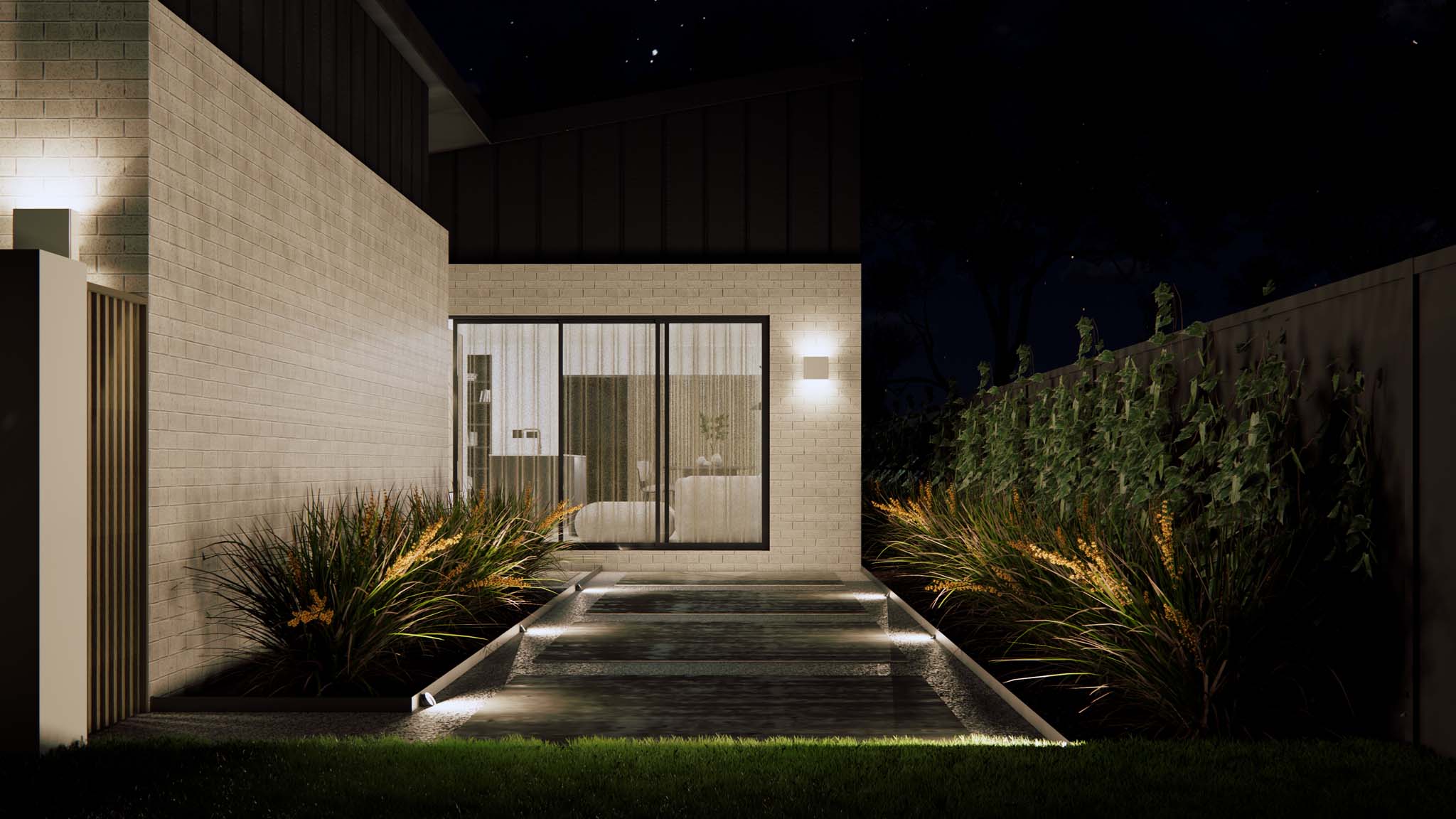 Entry Courtyard 1.1 - Night